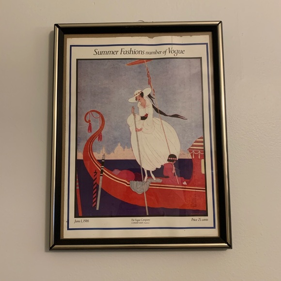 Vogue Other - Vintage Vogue Magazine Cover Poster June 1916 Vogue Other - Vintage Vogue Magazine Cover Poster June 1916